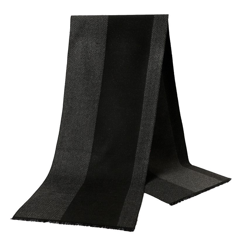 Classic Plaid Men Scarves Winter Pashmina Thick Warm Scarf Autumn Fashion Cashmere Long Scarf Men's Business Wraps Shawls - Image 4