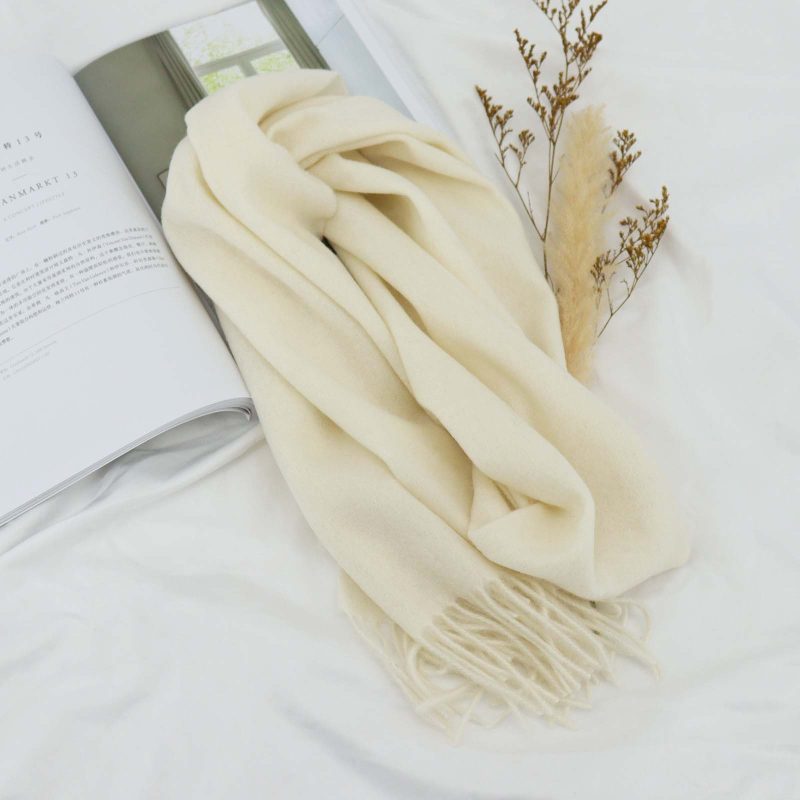 High Quality 100% Wool Scarf Autumn Winter Men Women Solid Versatile Classic Business Popular Scarves Soft Thick Muffler Male - Image 9