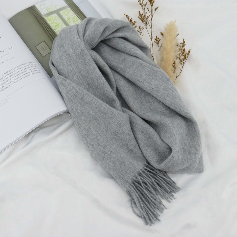 High Quality 100% Wool Scarf Autumn Winter Men Women Solid Versatile Classic Business Popular Scarves Soft Thick Muffler Male - Image 15