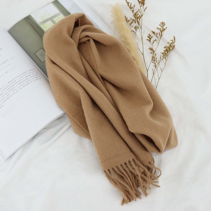 High Quality 100% Wool Scarf Autumn Winter Men Women Solid Versatile Classic Business Popular Scarves Soft Thick Muffler Male - Image 17