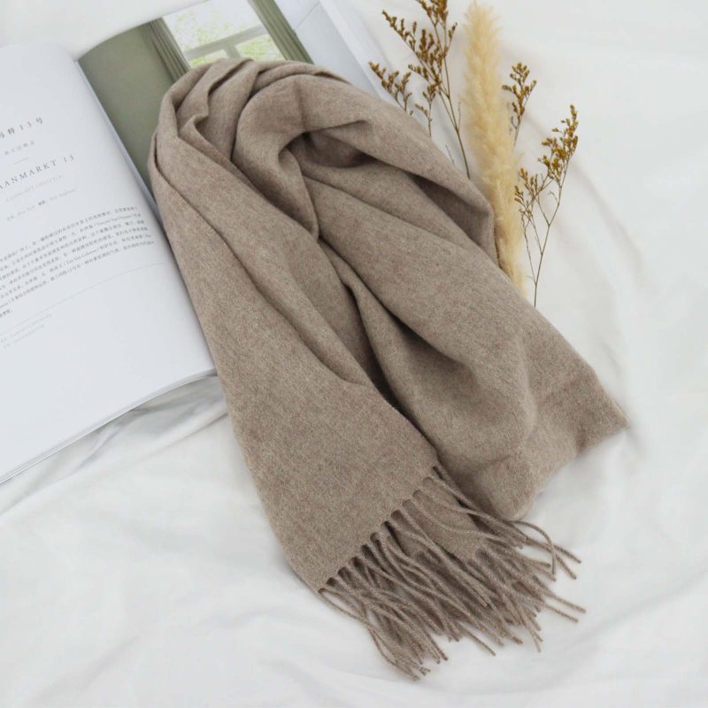 High Quality 100% Wool Scarf Autumn Winter Men Women Solid Versatile Classic Business Popular Scarves Soft Thick Muffler Male - Image 18