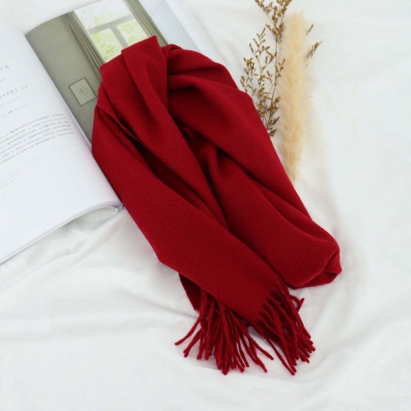 High Quality 100% Wool Scarf Autumn Winter Men Women Solid Versatile Classic Business Popular Scarves Soft Thick Muffler Male - Image 22