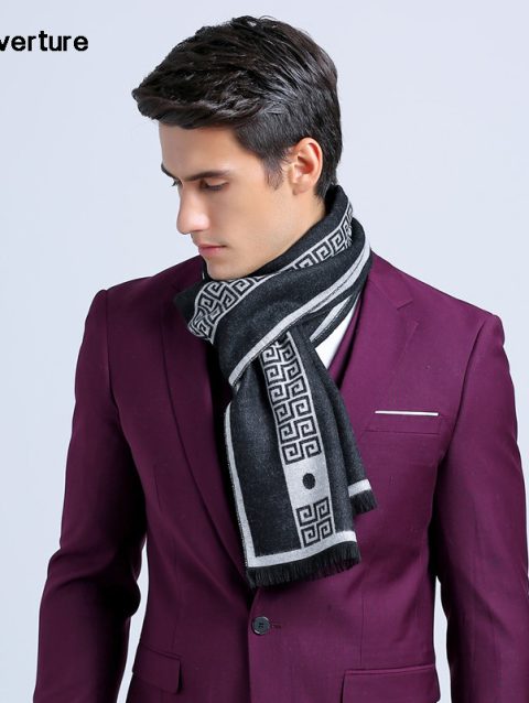 New letter luxury brand Business mens Scarf silk Cashmere scarf Shawl good quality winter Warm Scarves Men 180*30 cm
