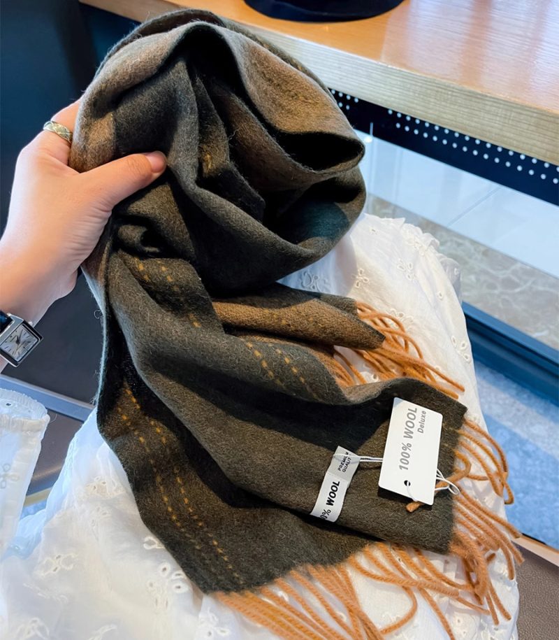 Elegant Good Quality 100% Wool Scarf Women Men Autumn Winter Neckerchief Shawl Long Korea Style Fashion Deluxe Muffler - Image 11