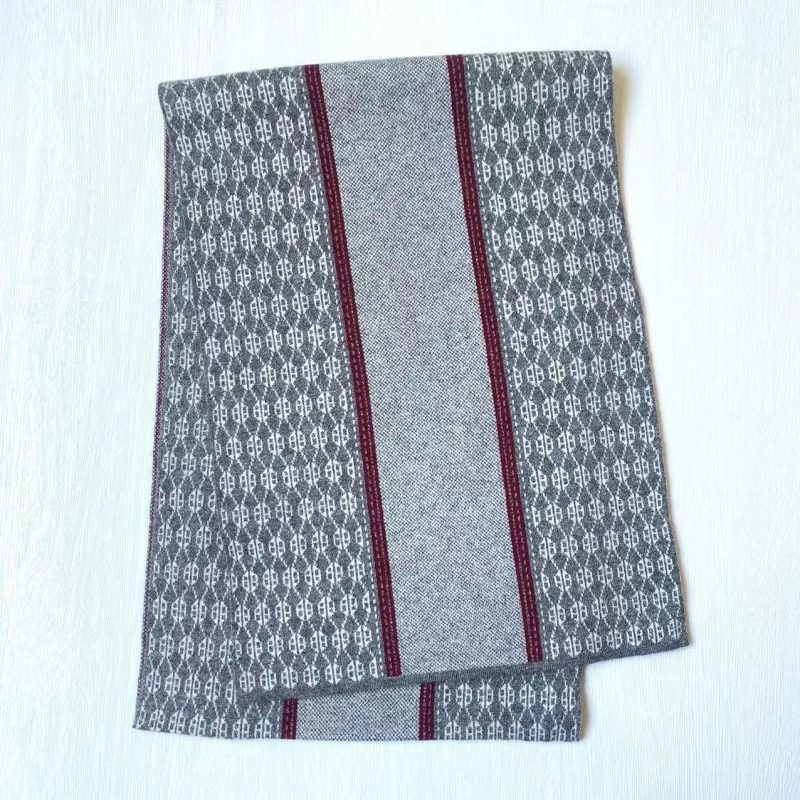 New Chic Scarf Men Autumn and Winter Cashmere Long Business Muffler Male Jacquard Thermal Wool Thick Knit Scarf Gents Cold Day - Image 6