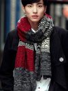 Winter Men Knitted Scarf Fashion Men's Scarves Warm Neckerchief Face Protection Long Shawl Wool Bufanda Male Accessories
