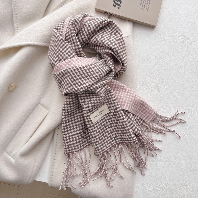 2024 Autumn Winter Men Women Warm Scarf Double Sided Imitation Cashmere Shawl Thick Wrap Student Scarves Bufanda Echarpe Blanket - Image 12