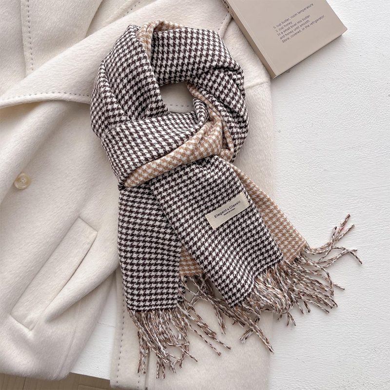 2024 Autumn Winter Men Women Warm Scarf Double Sided Imitation Cashmere Shawl Thick Wrap Student Scarves Bufanda Echarpe Blanket - Image 13