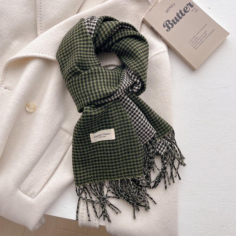 2024 Autumn Winter Men Women Warm Scarf Double Sided Imitation Cashmere Shawl Thick Wrap Student Scarves Bufanda Echarpe Blanket - Image 14