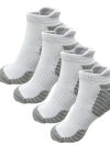 2/4 Pairs Cushioned Cotton Ankle Socks for Men Athletic Running Socks Low Cut Casual Sports Sock Tab Short Socks for Men Women