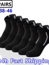 5 Pairs Men Ankle Socks Large Big Size45,46 Breathable Cotton Sports Plus Socks Mesh Casual Athletic Summer Thin Cut Short Sock