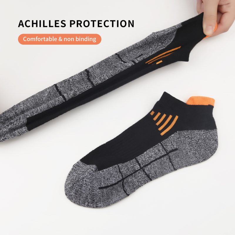 Men's and women's sports socks sweat absorbent breathable cotton socks outdoor running socks do not fall off heel socks ... - Image 3