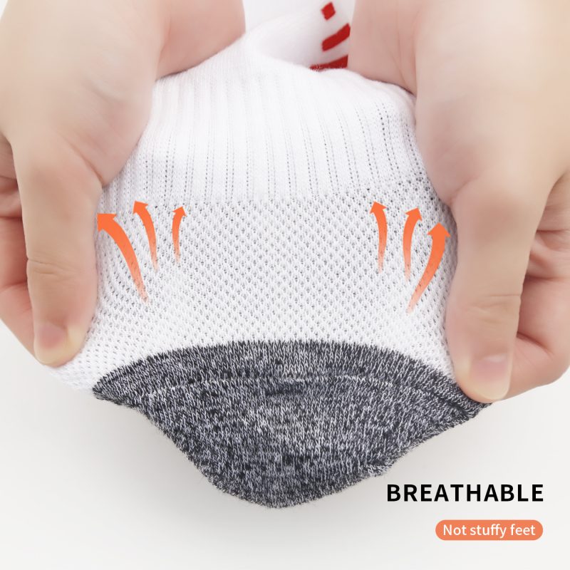 Men's and women's sports socks sweat absorbent breathable cotton socks outdoor running socks do not fall off heel socks ... - Image 4
