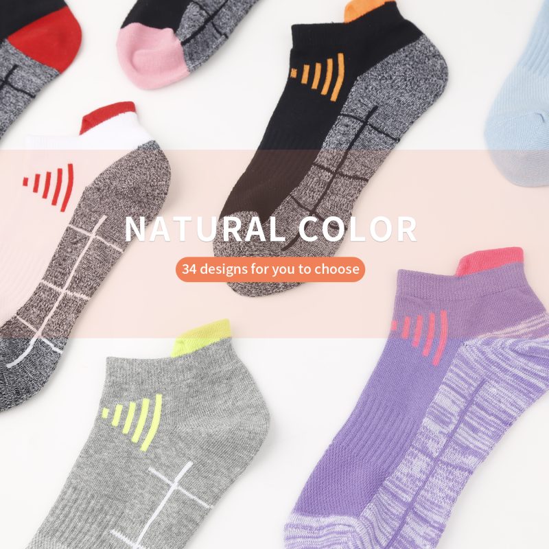 Men's and women's sports socks sweat absorbent breathable cotton socks outdoor running socks do not fall off heel socks ... - Image 5