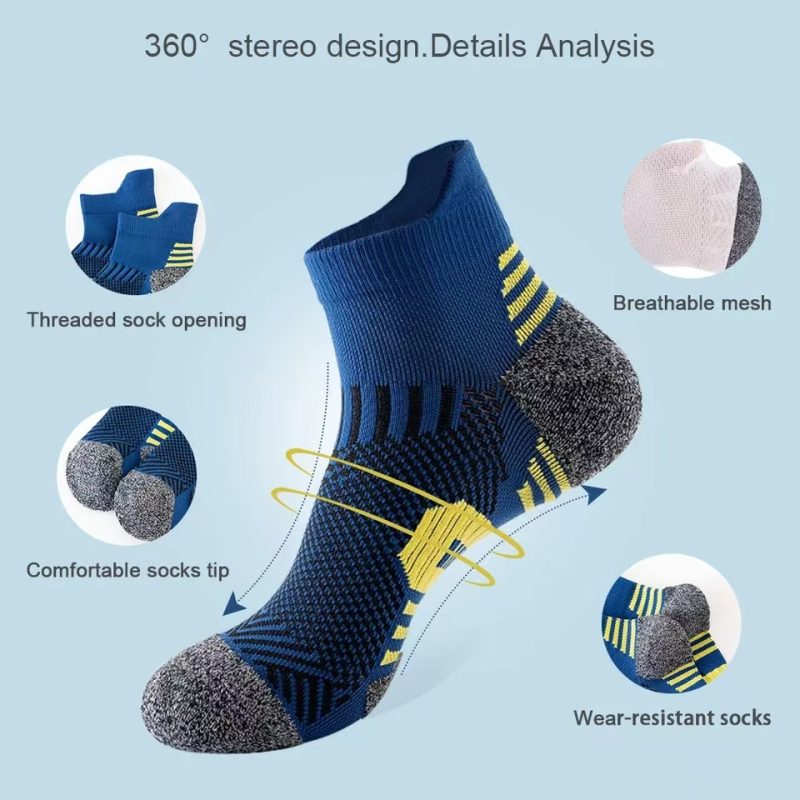 3/5Pairs Men's Sport Socks Breathable Outdoor Running Basketball Socks Quick-drying socks Training Short Tube Socks For Men - Image 4