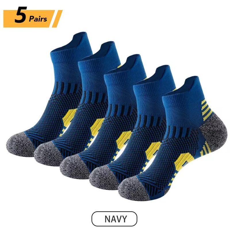 3/5Pairs Men's Sport Socks Breathable Outdoor Running Basketball Socks Quick-drying socks Training Short Tube Socks For Men - Image 8