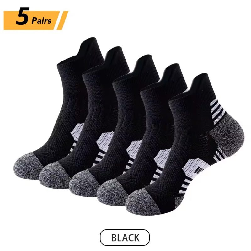 3/5Pairs Men's Sport Socks Breathable Outdoor Running Basketball Socks Quick-drying socks Training Short Tube Socks For Men - Image 9