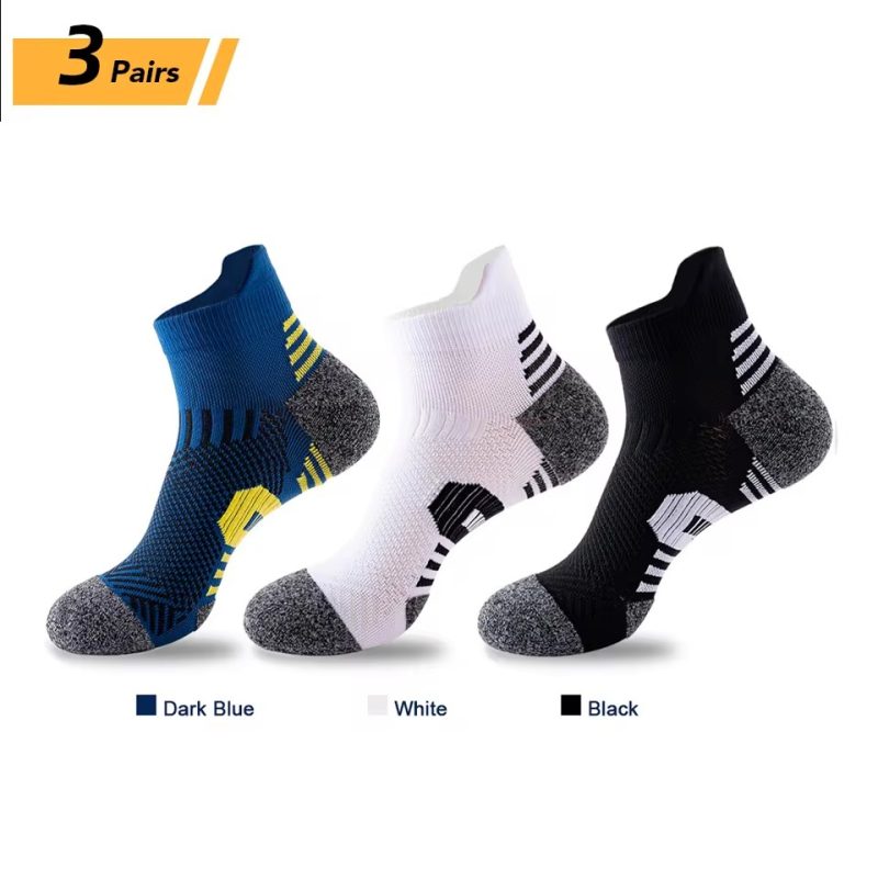 3/5Pairs Men's Sport Socks Breathable Outdoor Running Basketball Socks Quick-drying socks Training Short Tube Socks For Men - Image 10