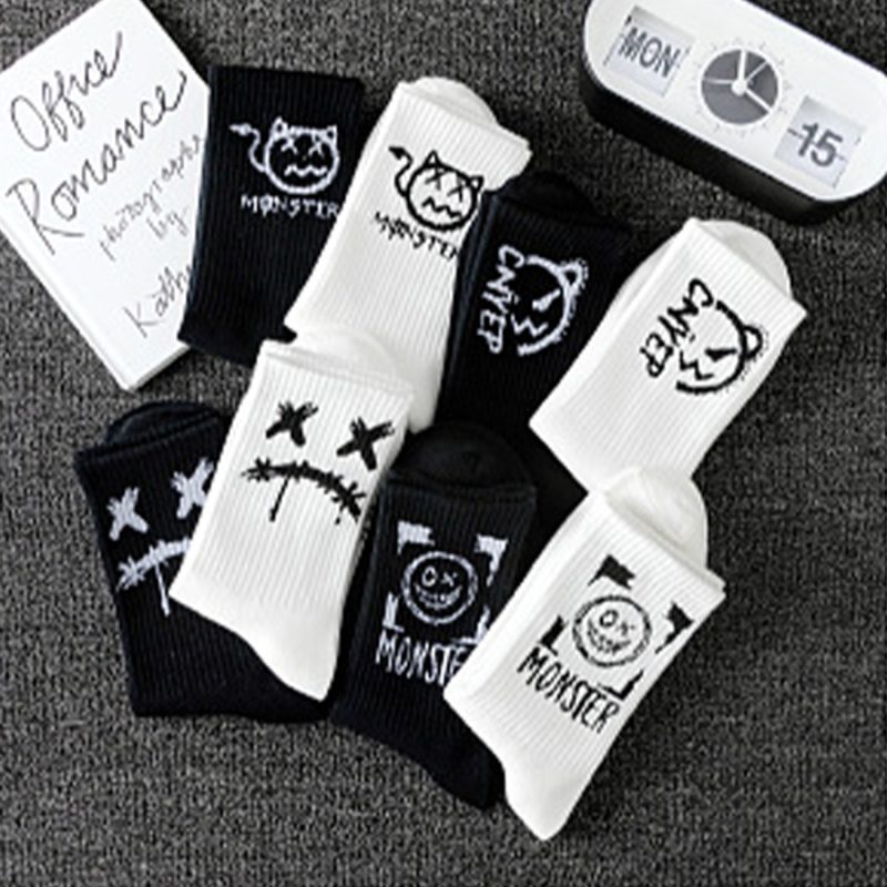 10pcs Men's Socks Mid Length Socks Hip Hop Sports Socks For Men Breathable Sweat Wicking Versatile Socks - Image 4