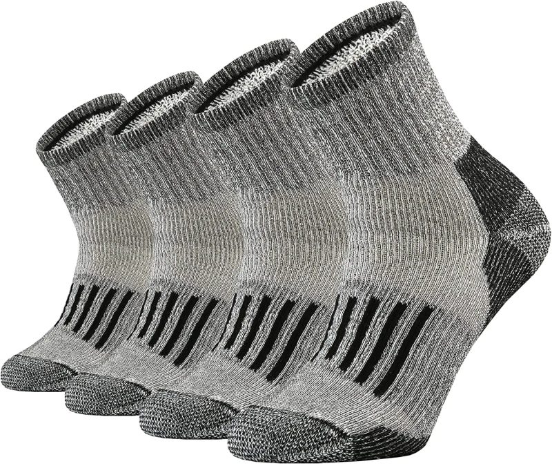 4 Pairs Merino Wool Socks Thicken Warm Hiking Cushion Crew Socks For Men Women Wool Sports Socks Moisture Wicking Euro Size - Image 8