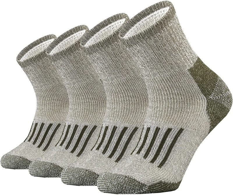 4 Pairs Merino Wool Socks Thicken Warm Hiking Cushion Crew Socks For Men Women Wool Sports Socks Moisture Wicking Euro Size - Image 9