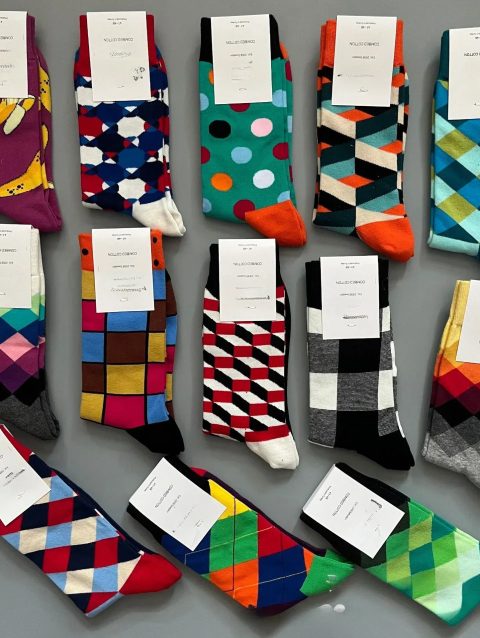 Happy Socks Men's Classic Crew Sock, Shoe Size 10 - 13 Soft Cotton