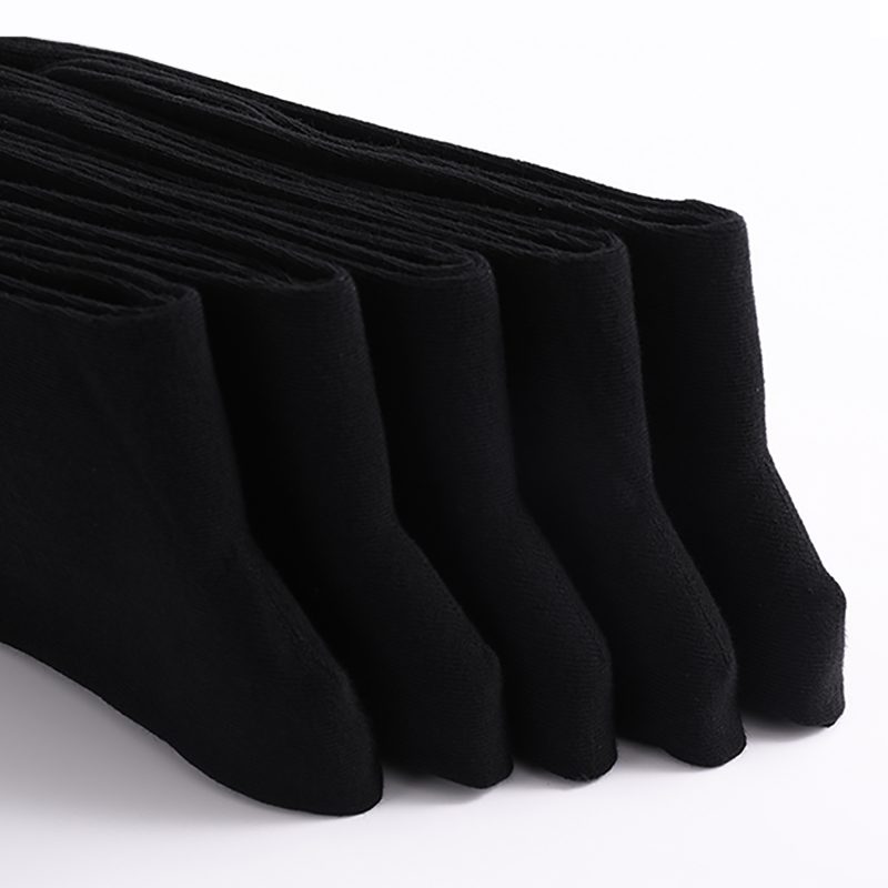 6 Pairs Mens Dress Socks Black Plus Size, High Quality Combed Cotton Crew Socks, Black Cool Breathable Casual Socks for men - Image 6