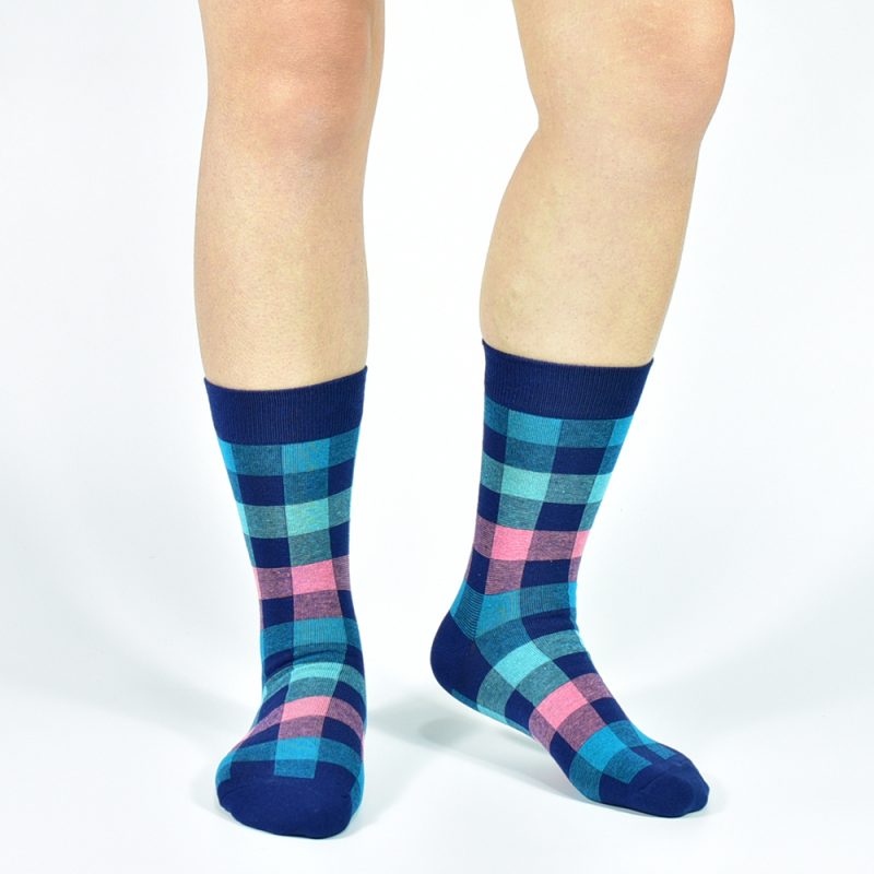 5pairs Mens Cotton Dress Black Argyle Pattern Crew Funny Socks for Men Gifts - Image 3