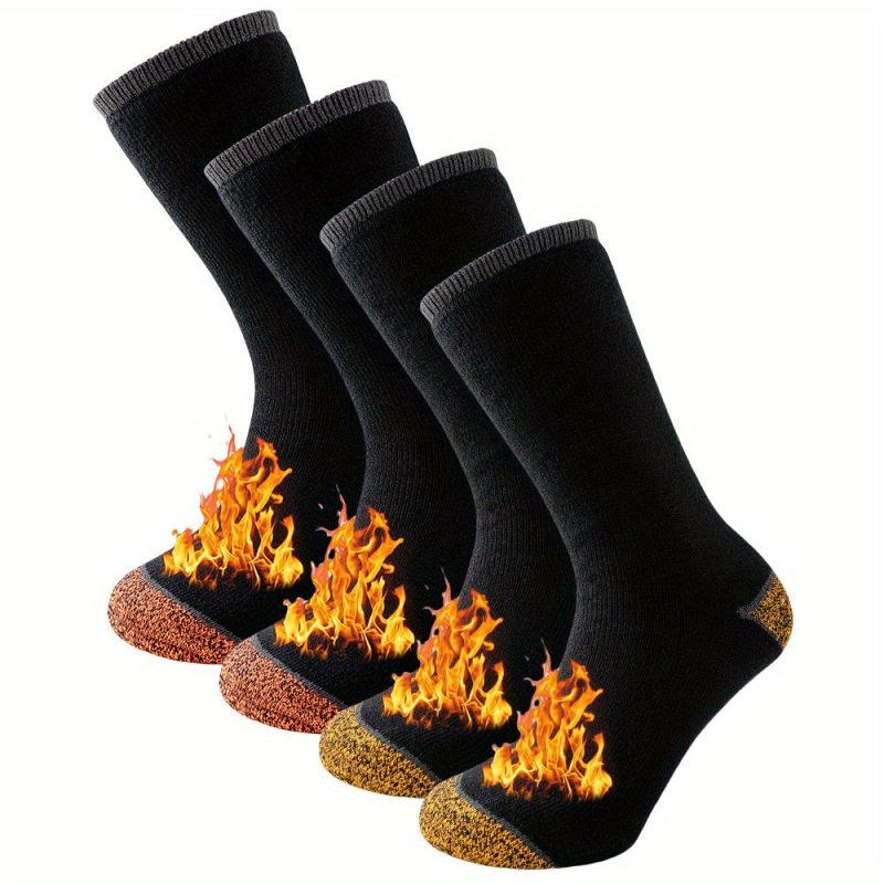 2 Pairs Pack Winter Thermal Socks For Men Women Cold Weather Insulated Socks Outdoor Hiking Skiing Warm Snow Thick Heated Socks - Image 13