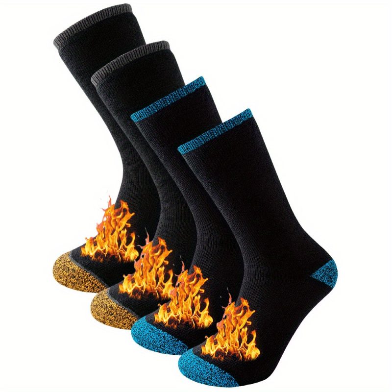 2 Pairs Pack Winter Thermal Socks For Men Women Cold Weather Insulated Socks Outdoor Hiking Skiing Warm Snow Thick Heated Socks - Image 14