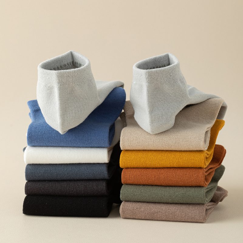 95% Combed Cotton Socks Men Business Dress Short Socks Soft Breathable Spring Summer Colorful Sock For Man 5Pairs/Lot Ankle Sock - Image 4