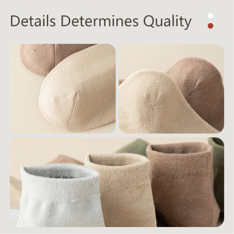 95% Combed Cotton Socks Men Business Dress Short Socks Soft Breathable Spring Summer Colorful Sock For Man 5Pairs/Lot Ankle Sock - Image 5