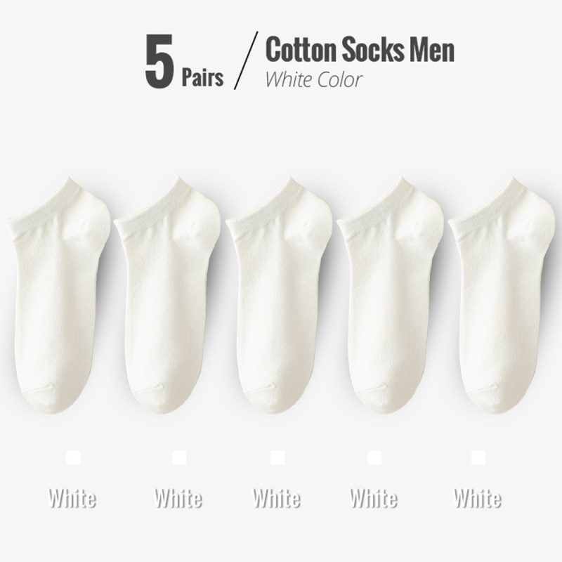 95% Combed Cotton Socks Men Business Dress Short Socks Soft Breathable Spring Summer Colorful Sock For Man 5Pairs/Lot Ankle Sock - Image 10