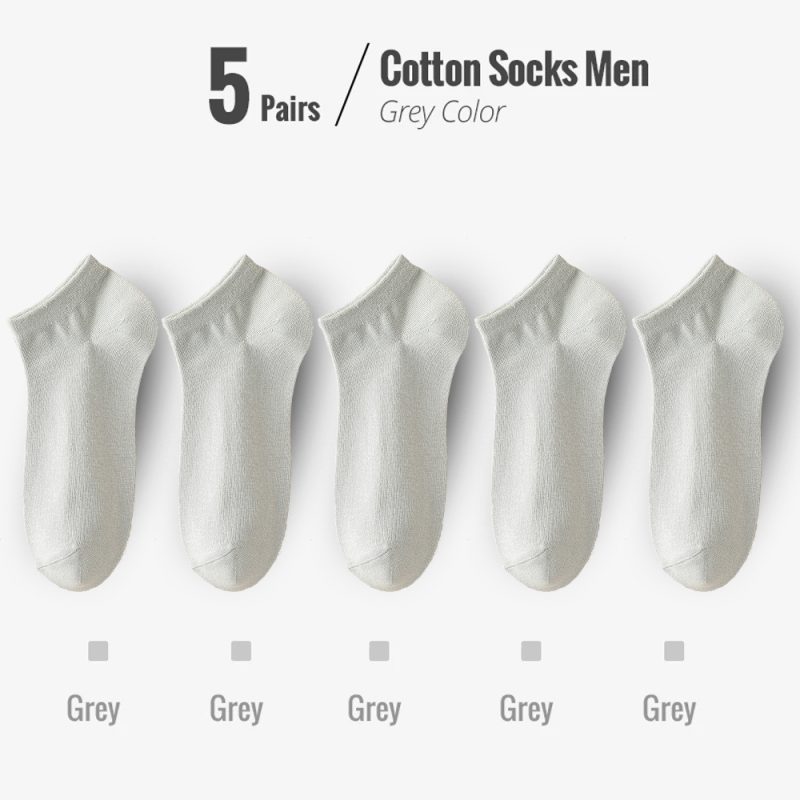 95% Combed Cotton Socks Men Business Dress Short Socks Soft Breathable Spring Summer Colorful Sock For Man 5Pairs/Lot Ankle Sock - Image 11