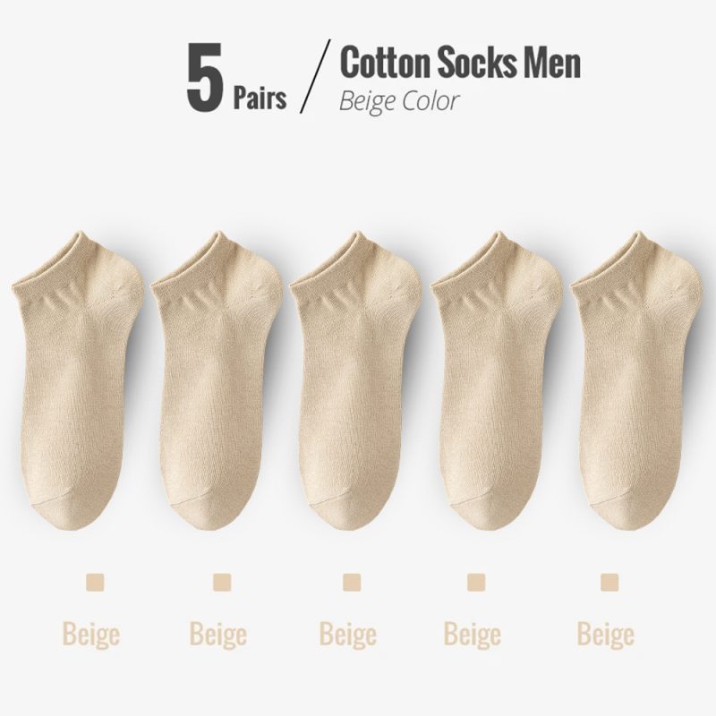 95% Combed Cotton Socks Men Business Dress Short Socks Soft Breathable Spring Summer Colorful Sock For Man 5Pairs/Lot Ankle Sock - Image 12