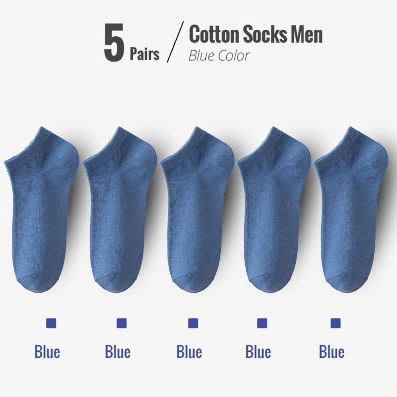 95% Combed Cotton Socks Men Business Dress Short Socks Soft Breathable Spring Summer Colorful Sock For Man 5Pairs/Lot Ankle Sock - Image 13