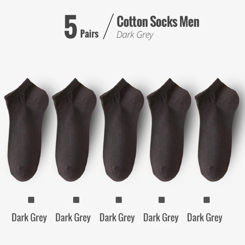 95% Combed Cotton Socks Men Business Dress Short Socks Soft Breathable Spring Summer Colorful Sock For Man 5Pairs/Lot Ankle Sock - Image 14