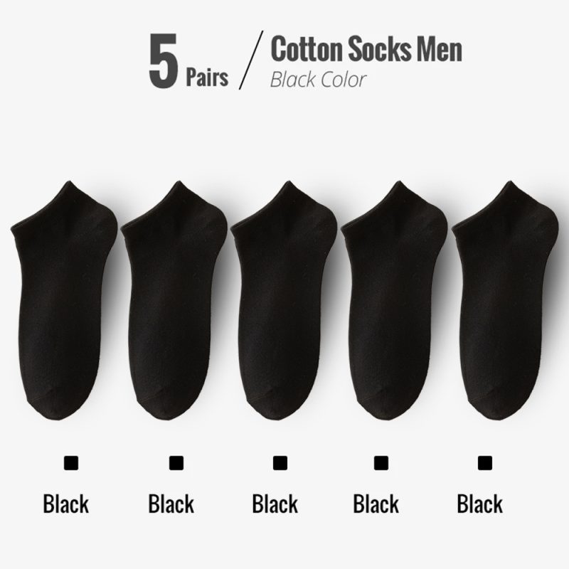 95% Combed Cotton Socks Men Business Dress Short Socks Soft Breathable Spring Summer Colorful Sock For Man 5Pairs/Lot Ankle Sock - Image 19