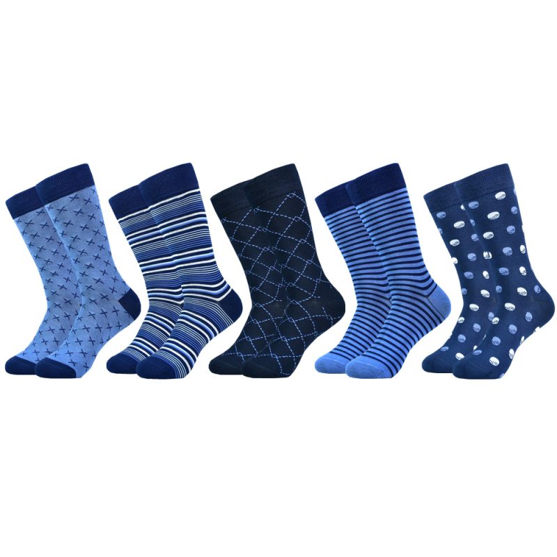 5 Pairs of Men's Mid-Calf Socks - Soft, Breathable, Moisture-Wicking Bamboo Fiber for All Season Wear - Image 7