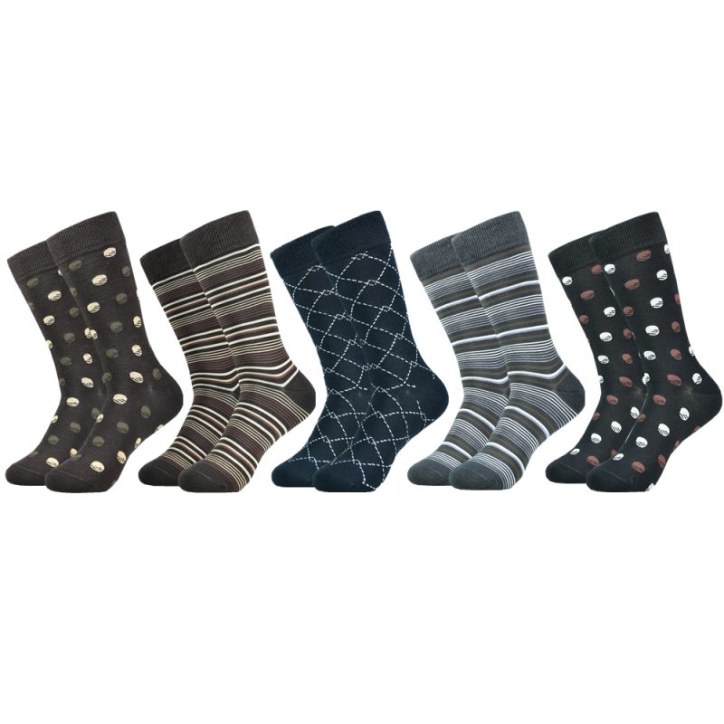 5 Pairs of Men's Mid-Calf Socks - Soft, Breathable, Moisture-Wicking Bamboo Fiber for All Season Wear - Image 9