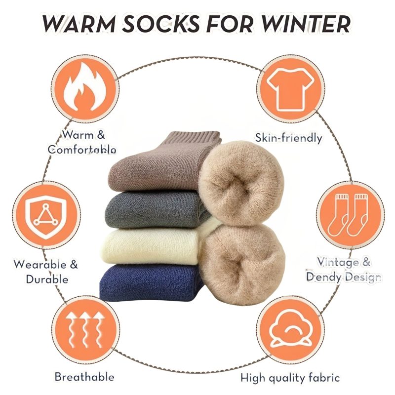1/2/4/6/8/10/13/15/20Pairs Ultra Thick Wool Socks for Men in Autumn and Winter Thickened with Fleece To Keep Warm and Cold Resis - Image 4