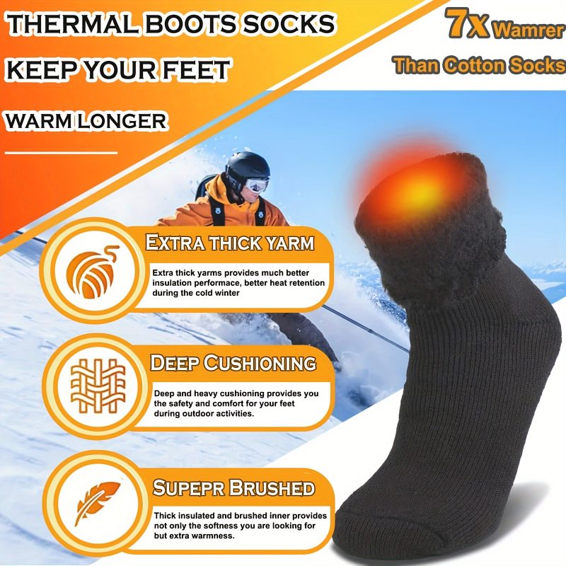 1/2/4/6/8/10/13/15/20Pairs Ultra Thick Wool Socks for Men in Autumn and Winter Thickened with Fleece To Keep Warm and Cold Resis - Image 5