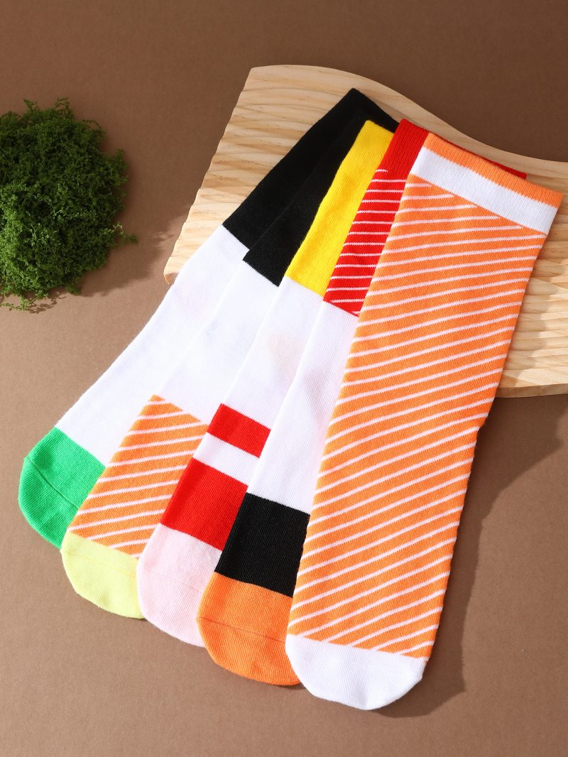 5 pairs of fashionable, unique and interesting sushi personalized patterns,men's and women's gift socks suitable for all seasons - Image 4