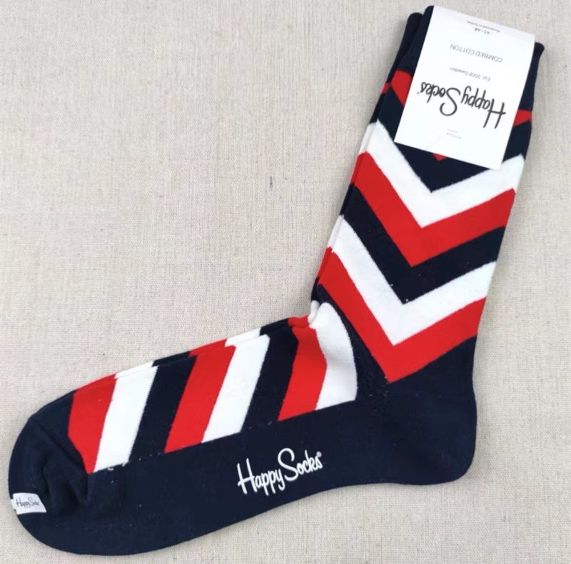 Happy Socks Men's Diamond Check Socks Four Seasons Pure Cotton Geometric Pattern Sports Socks - Image 23