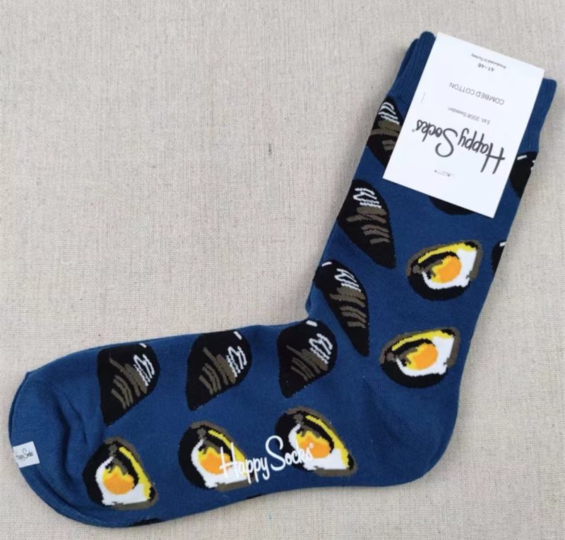 Happy Socks Men's Diamond Check Socks Four Seasons Pure Cotton Geometric Pattern Sports Socks - Image 37