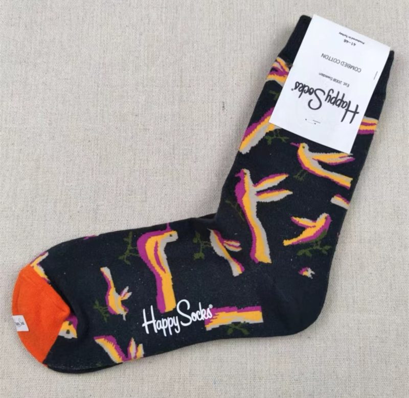 Happy Socks Men's Diamond Check Socks Four Seasons Pure Cotton Geometric Pattern Sports Socks - Image 38