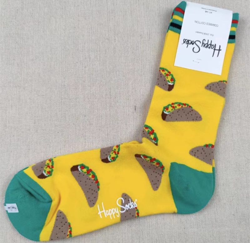 Happy Socks Men's Diamond Check Socks Four Seasons Pure Cotton Geometric Pattern Sports Socks - Image 49