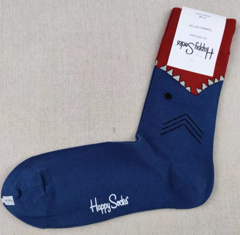 Happy Socks Men's Diamond Check Socks Four Seasons Pure Cotton Geometric Pattern Sports Socks - Image 50