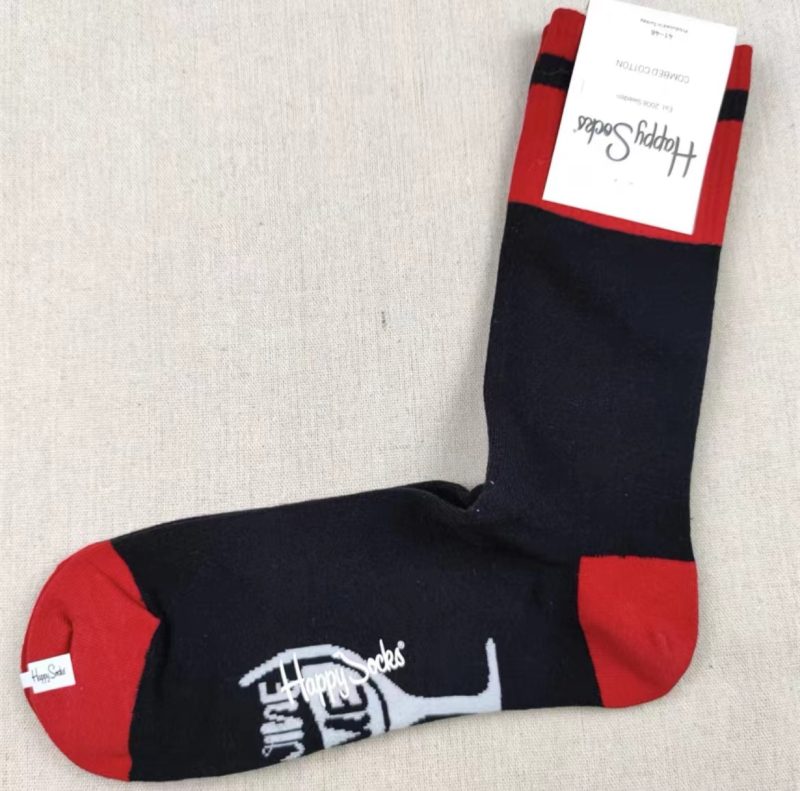 Happy Socks Men's Diamond Check Socks Four Seasons Pure Cotton Geometric Pattern Sports Socks - Image 53