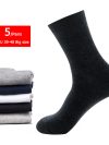 5 Pairs Men's Cotton Socks New Style Black Business Men Socks Soft Breathable Summer Winter for Male Socks Plus Size 45 46 47 48